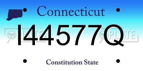 I44577Q Connecticut License Plate