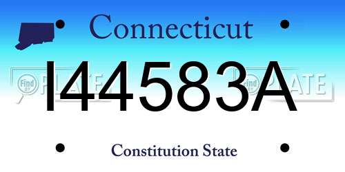I44583A Connecticut License Plate