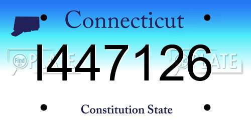 I447126 Connecticut License Plate