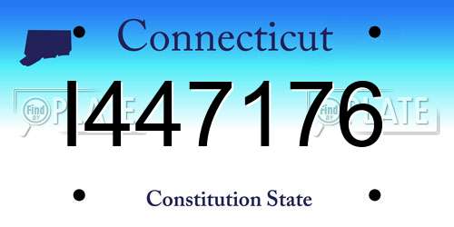 I447176 Connecticut License Plate