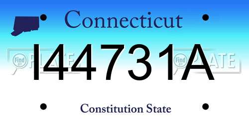 I44731A Connecticut License Plate
