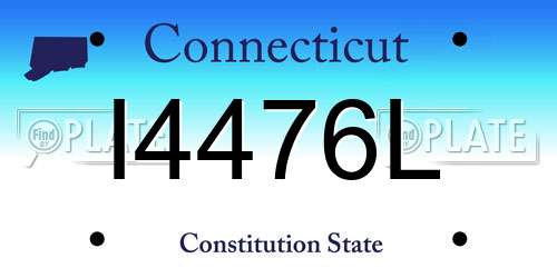 I4476L Connecticut License Plate