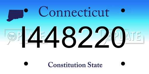 I448220 Connecticut License Plate