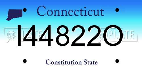 I44822O Connecticut License Plate