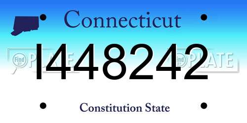 I448242 Connecticut License Plate
