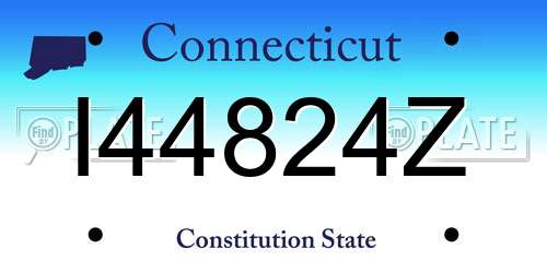 I44824Z Connecticut License Plate