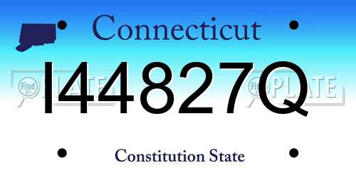 I44827Q Connecticut License Plate