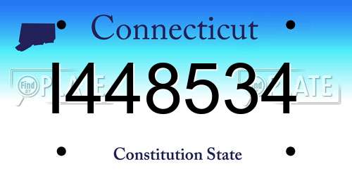I448534 Connecticut License Plate