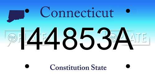 I44853A Connecticut License Plate
