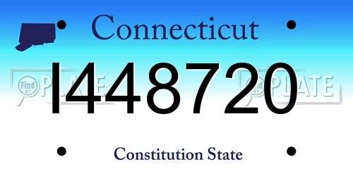 I448720 Connecticut License Plate