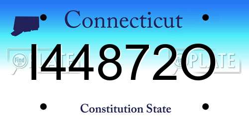 I44872O Connecticut License Plate