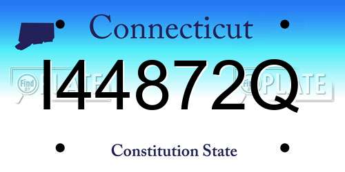 I44872Q Connecticut License Plate