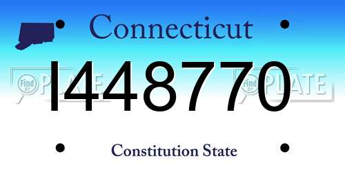 I448770 Connecticut License Plate