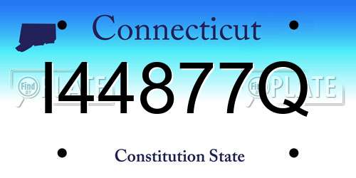 I44877Q Connecticut License Plate
