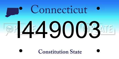 I449003 Connecticut License Plate
