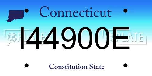 I44900E Connecticut License Plate
