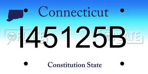 I45125B Connecticut License Plate