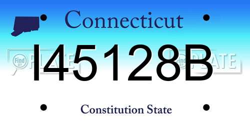 I45128B Connecticut License Plate