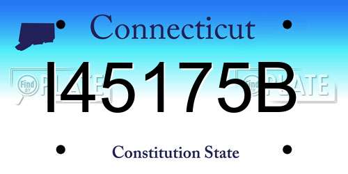 I45175B Connecticut License Plate
