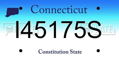 I45175S Connecticut License Plate