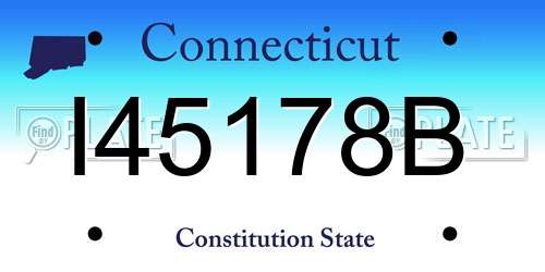 I45178B Connecticut License Plate