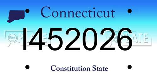 I452026 Connecticut License Plate
