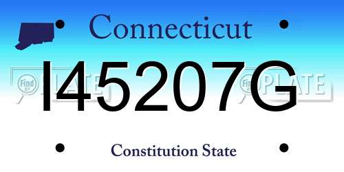 I45207G Connecticut License Plate