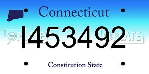 I453492 Connecticut License Plate