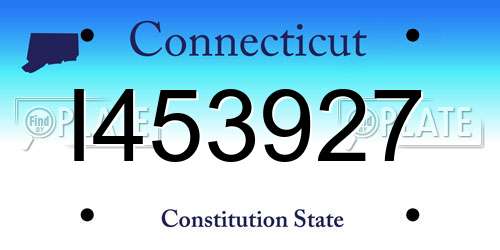 I453927 Connecticut License Plate