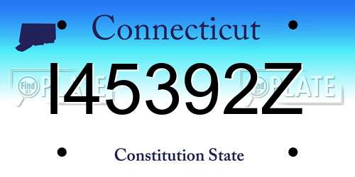 I45392Z Connecticut License Plate