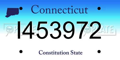 I453972 Connecticut License Plate