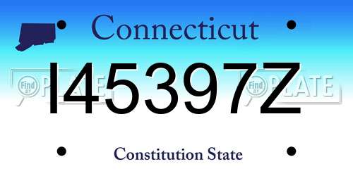 I45397Z Connecticut License Plate