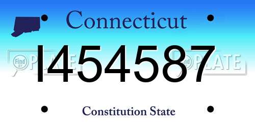 I454587 Connecticut License Plate