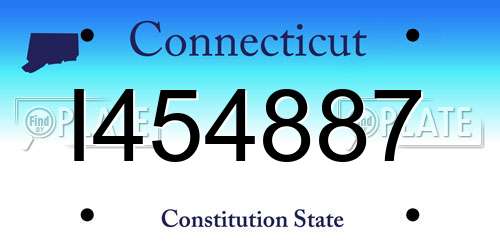 I454887 Connecticut License Plate