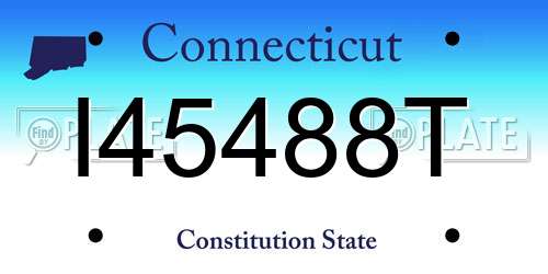 I45488T Connecticut License Plate