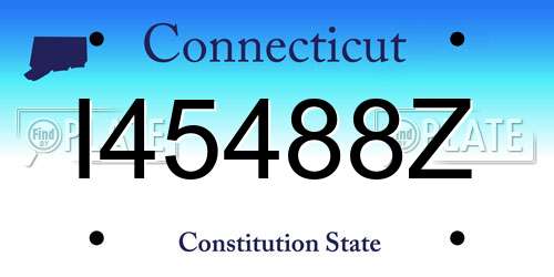 I45488Z Connecticut License Plate