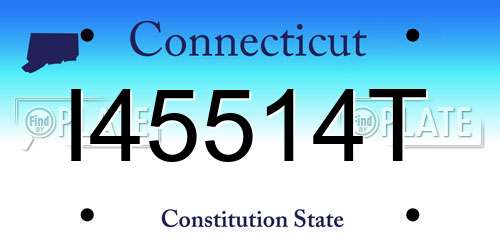 I45514T Connecticut License Plate