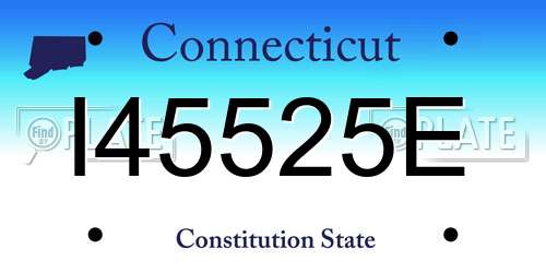 I45525E Connecticut License Plate