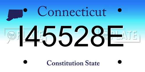 I45528E Connecticut License Plate