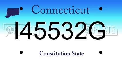 I45532G Connecticut License Plate
