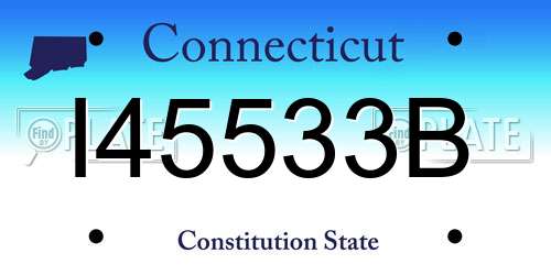 I45533B Connecticut License Plate