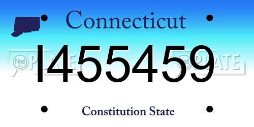 I455459 Connecticut License Plate