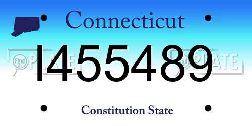 I455489 Connecticut License Plate