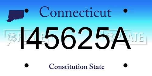 I45625A Connecticut License Plate