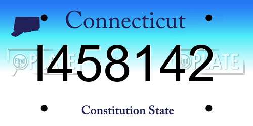 I458142 Connecticut License Plate