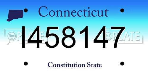 I458147 Connecticut License Plate