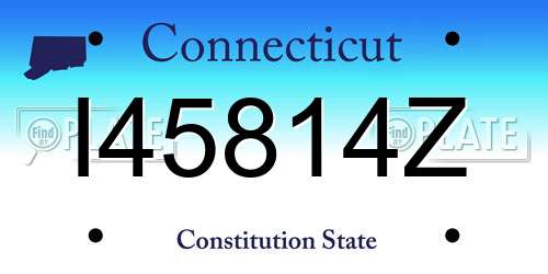 I45814Z Connecticut License Plate