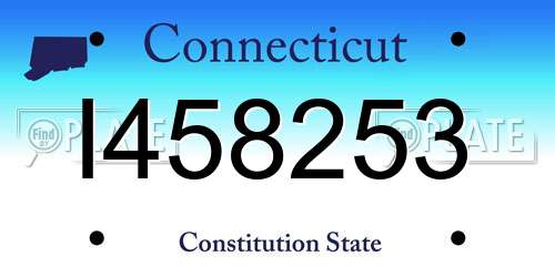 I458253 Connecticut License Plate