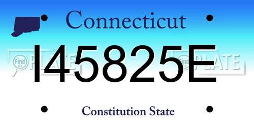 I45825E Connecticut License Plate