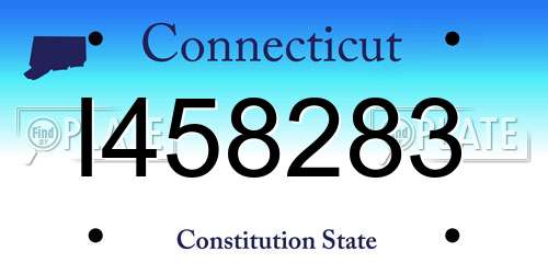 I458283 Connecticut License Plate